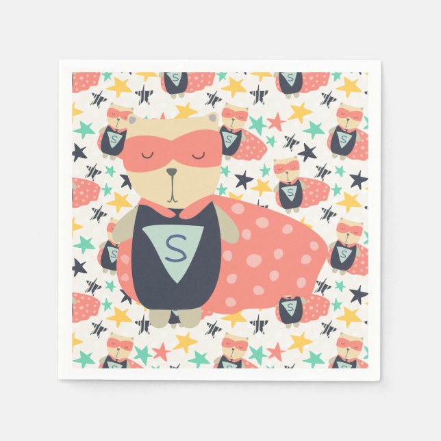 Serviette En Papier Star Super Hero (Devant)
