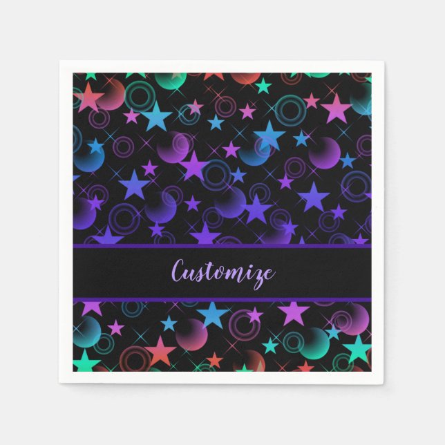 Serviette En Papier Stars personnalisés 'n Stuff Motif 2 (Devant)