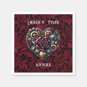 Serviette En Papier Steampunk Gothique Mariage à thème personnalisé