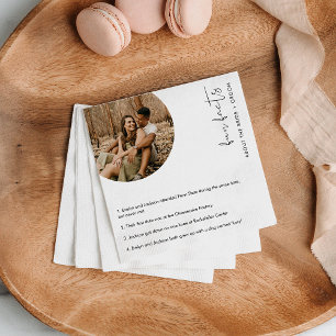 Serviette En Papier STELLA Fun Facts About the Bride and Groom Card