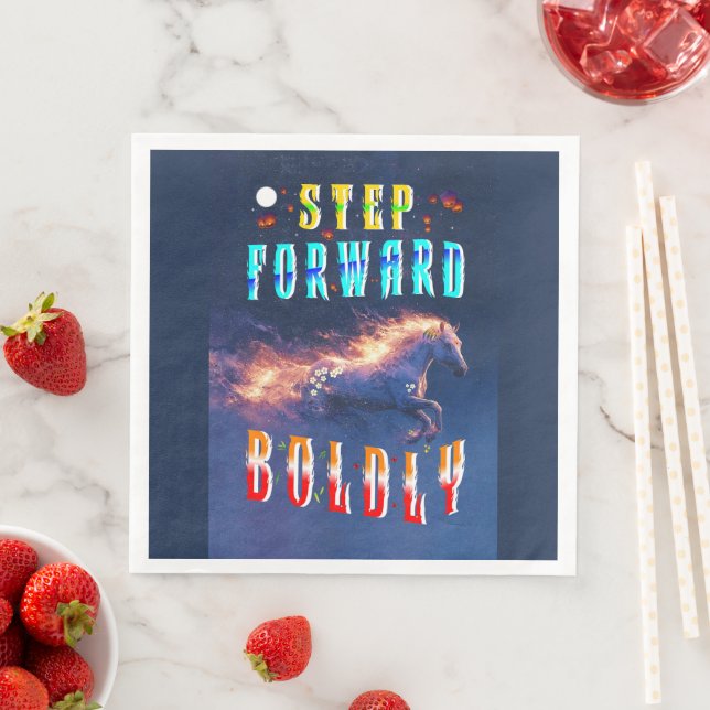 Serviette En Papier Step Forward Boldly (En situation)