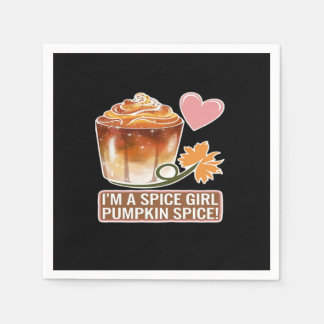 Serviette En Papier Sticker Latte Fille épice citrouille