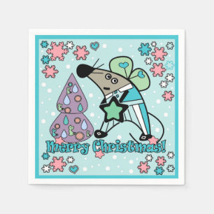 Serviette En Papier stickers de Noël, nouvel an