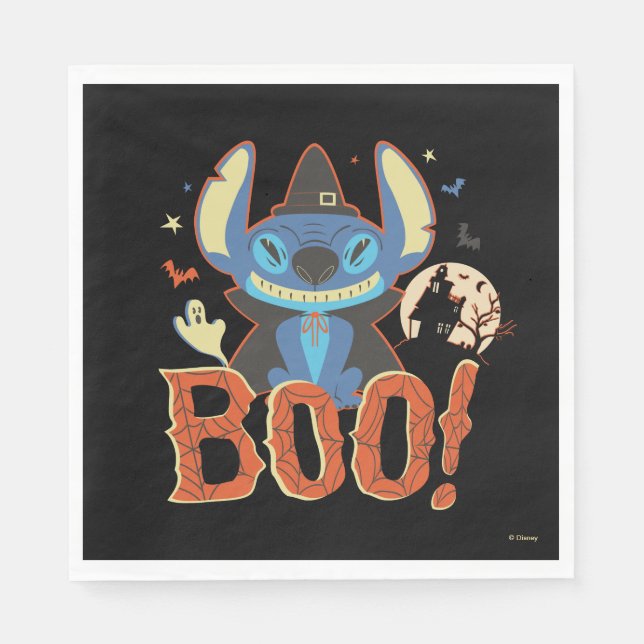 Serviette En Papier Stitch Halloween Boo (Devant)