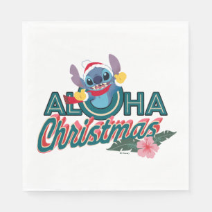 Serviette En Papier Stitch  Noël d'Aloha