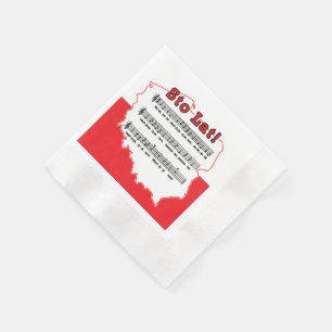 Serviette En Papier Sto Lat ! Carte de la chanson polonaise
