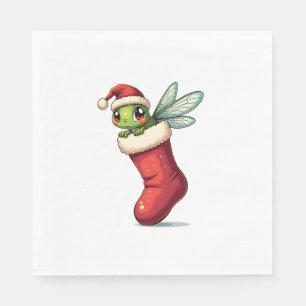 Serviette En Papier Stocker la libellule du champignon