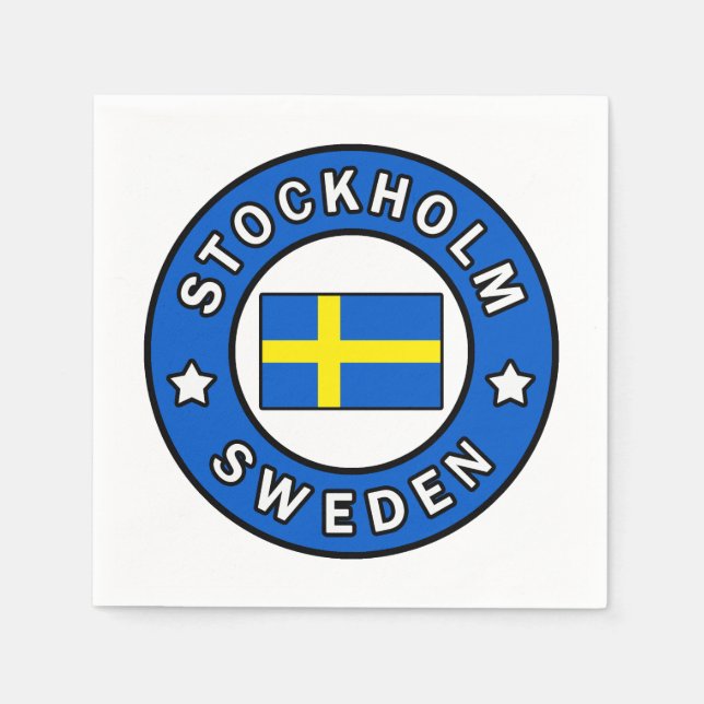Serviette En Papier Stockholm Suède (Devant)