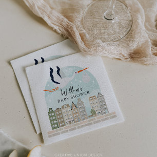 Serviette En Papier Stork Boho Baby shower Baby Sprinkle Décor