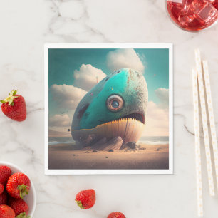 Serviette En Papier Strange Whale