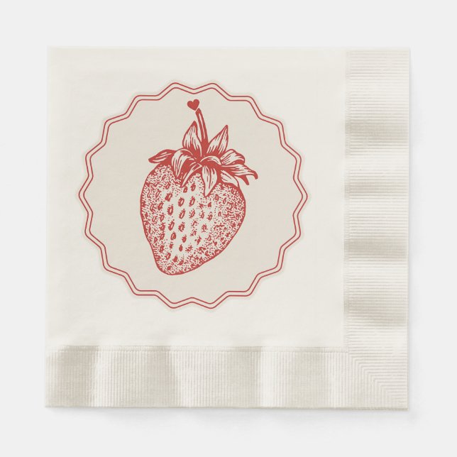 Serviette En Papier Strawberry (Devant)