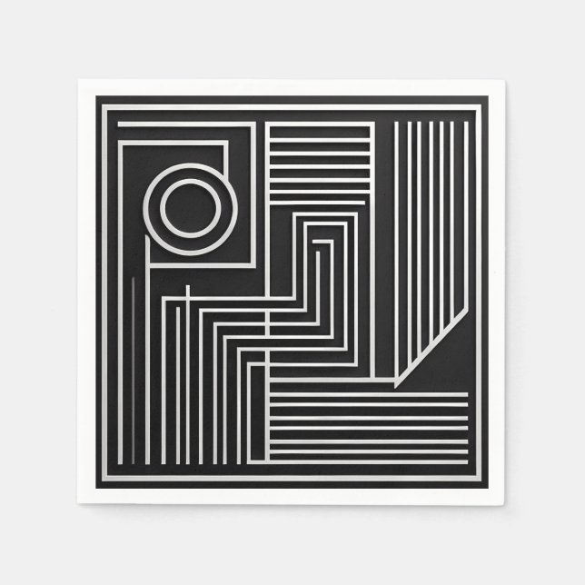 Serviette En Papier Structured Orbit Lines (Devant)