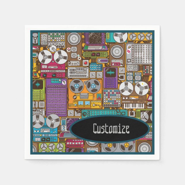 Serviette En Papier Studio d'enregistrement des périphériques rétroact (Devant)