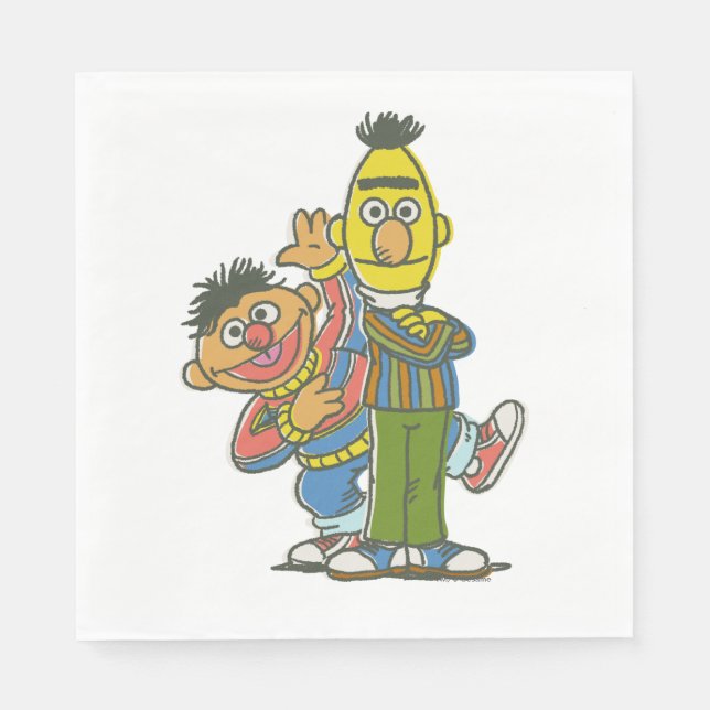 Serviette En Papier Style classique Bert et Ernie (Devant)