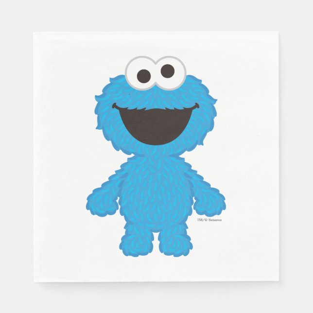 Serviette En Papier Style laine de monstre de biscuits (Devant)