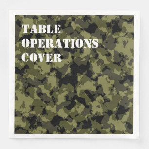 Serviette En Papier Style militaire camouflage
