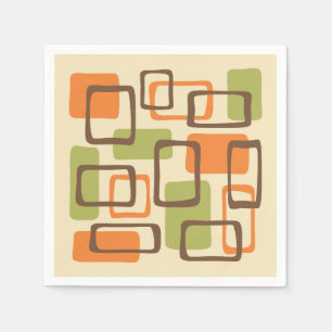 Serviette En Papier Style moderne du milieu du siècle