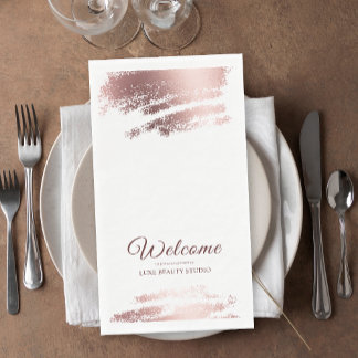 Serviette En Papier Stylish Bronze Business Event Party Welcome