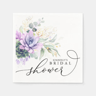Serviette En Papier Succulents Verdure Élégante Mariée / Baby shower N