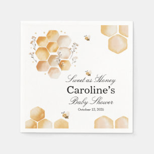 Serviette En Papier Sucré comme Baby shower d'abeille de miel serviett