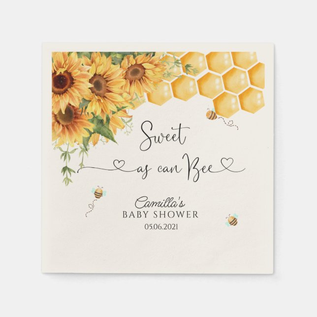 Serviette En Papier Sucré comme peut être Baby shower (Devant)