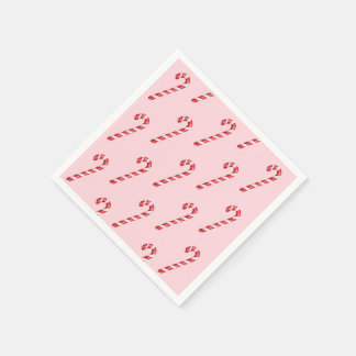 Serviette En Papier Sucre de canne rouge rayures blanches sur couleur