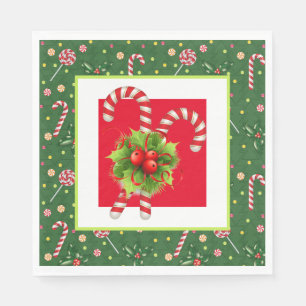 Serviette En Papier Sucres de canne de menthe poivrée