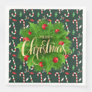 Serviette En Papier Sucres de canne de Noël