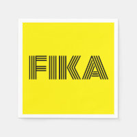Suédois Fika Jaune et Noir