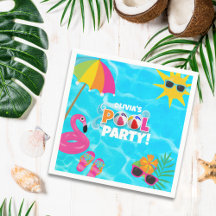 Summer Fun Pool Party Nom personnalisé