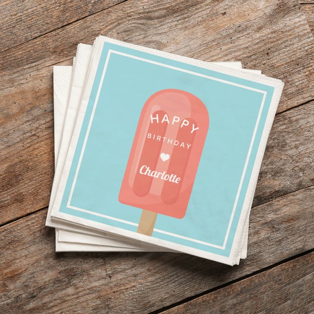 Serviette En Papier Summer Popsicle Anniversaire de enfant Party (Créateur téléchargé)