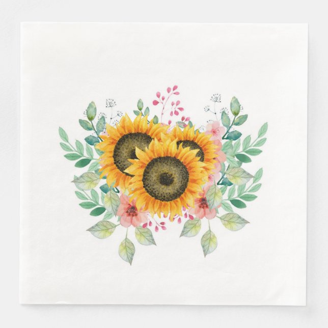 Serviette En Papier Sunflower  (Devant)