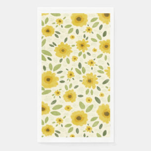Serviette En Papier Sunflower Happy Motif