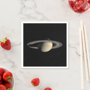 Serviette En Papier Sunlit Saturn Gas géant Planet par Cassini