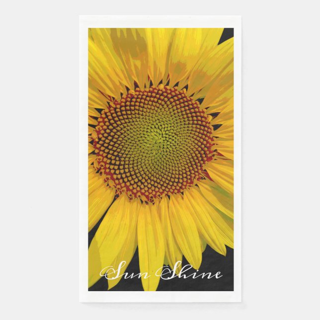 SERVIETTE EN PAPIER SUNLOWER SUNSHINE PHOTO PAPIER SERVIETTE D'HÔTE (Devant)