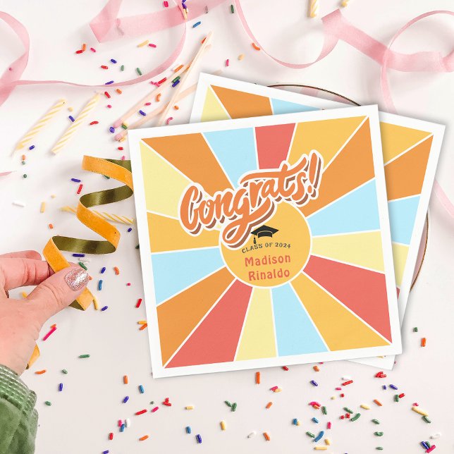 Serviette En Papier Sunray Kids Élémentaire Parti de graduation (Sunray Kids Elementary Graduation Party Napkins)