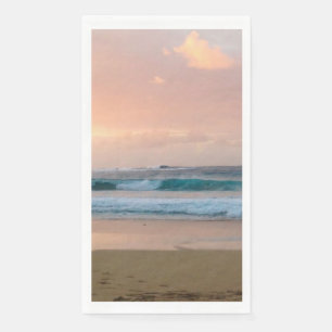 Serviette En Papier Sunset Beach et océan