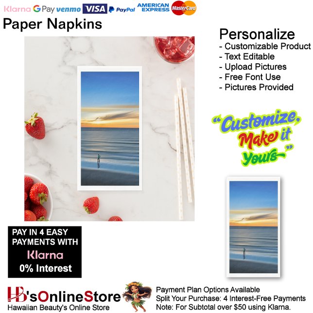 Serviette En Papier Sunset Beach Guest Serviettes Papier serviette 14 (Sunset Beach Tables Kitchen Restaurant Decor Paper Guest Towels 14.)