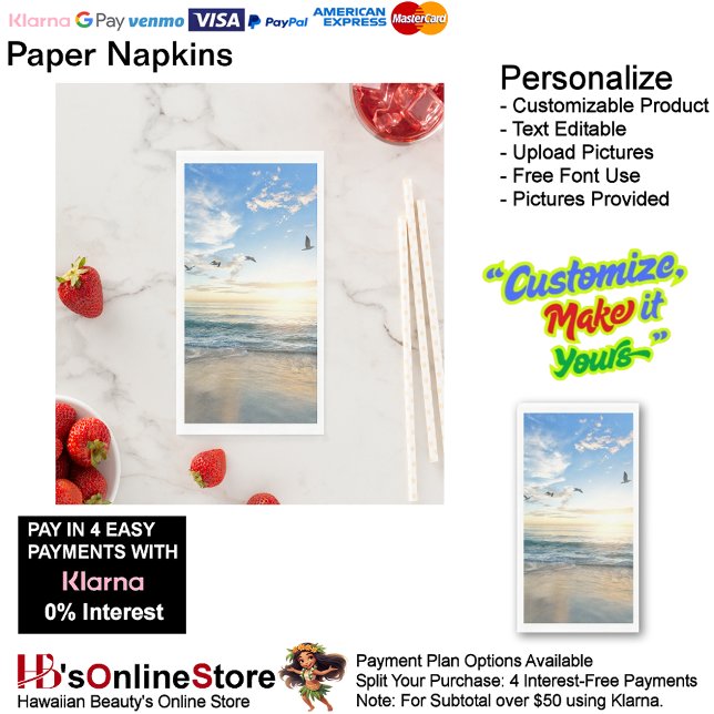 Serviette En Papier Sunset Beach Guest Serviettes Papier serviette 15 (Sunset Beach Tables Kitchen Restaurant Decor Paper Guest Towels 18.)