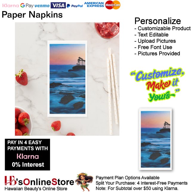 Serviette En Papier Sunset Beach Guest Towest Papier serviette serviet (Sunset Beach Tables Kitchen Restaurant Decor Paper Guest Towels 4.
)