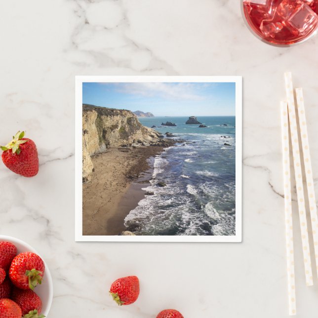 Serviette En Papier Sunset Beach Standard Cocktail Paper Napkins 28 (En situation)