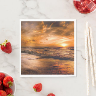Serviette En Papier Sunset Beach Standard Luncheon Paper Napkins 45