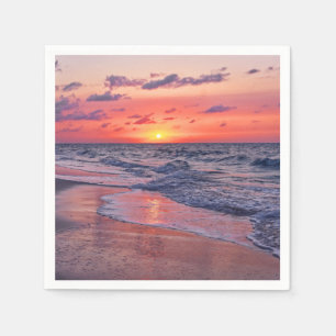 Serviette En Papier Sunset paradise beach