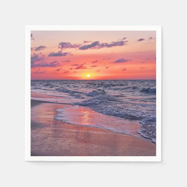 Serviette En Papier Sunset paradise beach (Devant)