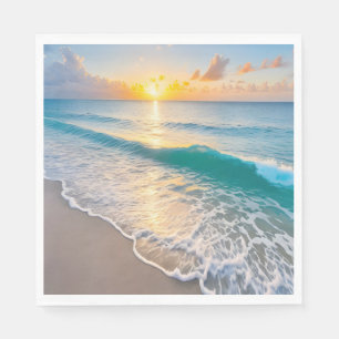 Serviette En Papier Sunset plage