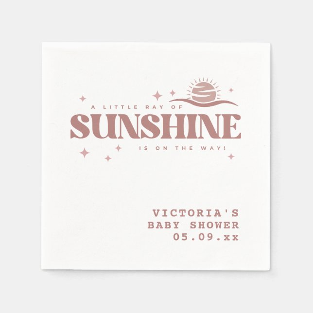Serviette En Papier Sunshine Boho Genre Neutre Baby shower Cocktail (Devant)