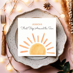 Serviette En Papier Sunshine Rainbow Trip Autour du Soleil 1er Anniver