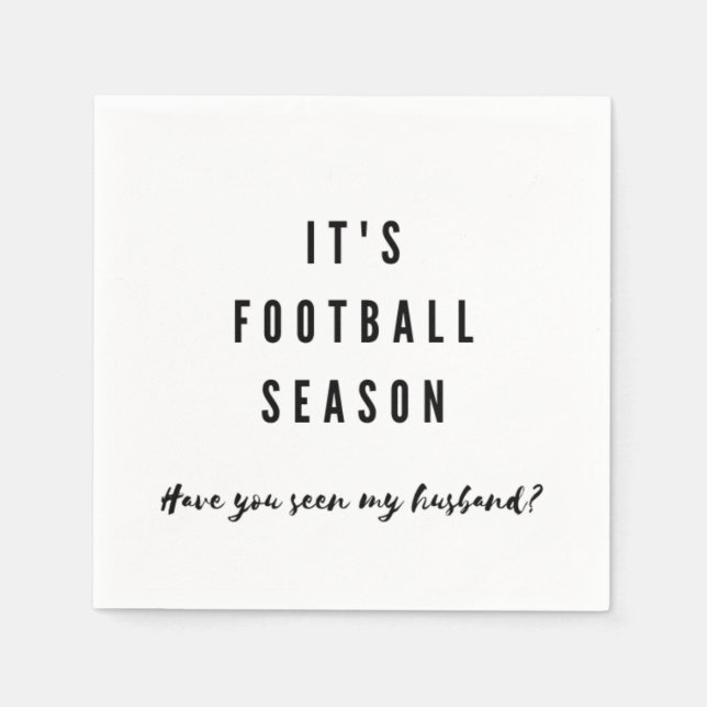 Serviette En Papier Super Bowl mari de la saison de football drôle (Devant)