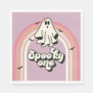 Serviette En Papier super Ghost retro Halloween Éffrayant Un Anniversa