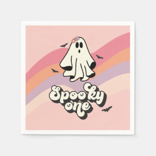 Serviette En Papier super Ghost retro Halloween Éffrayant Un Anniversa